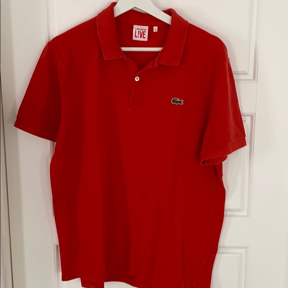 Orange Lacoste Polo size 6